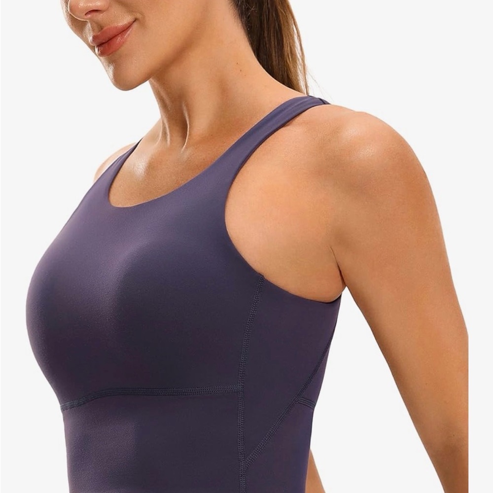CRZ YOGA Dark Purple Sports Bra